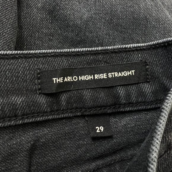 Aritzia Denim Forum Arlo High Rise Waist Straight Leg Button Fly Retro Frayed 29 - Picture 9 of 14